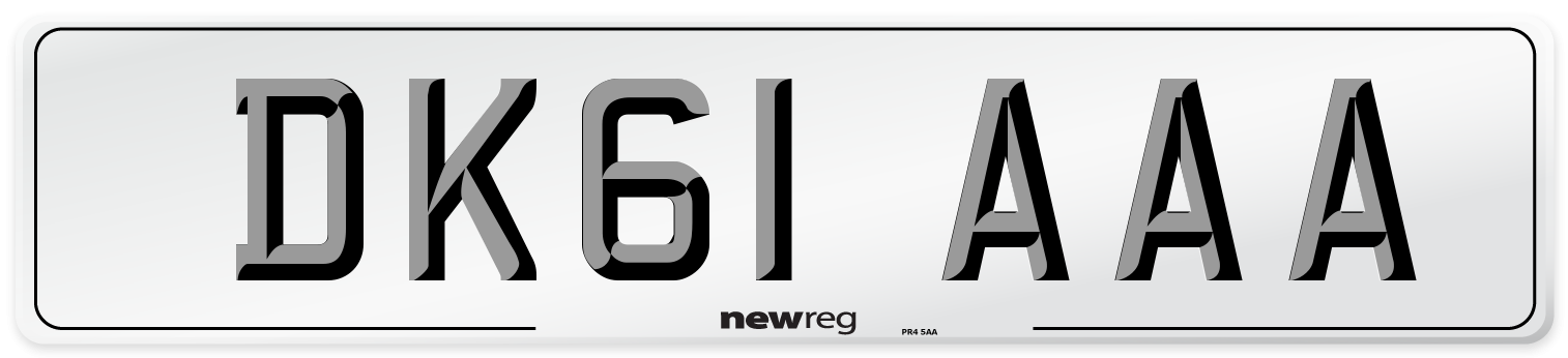 DK61 AAA Number Plate from New Reg